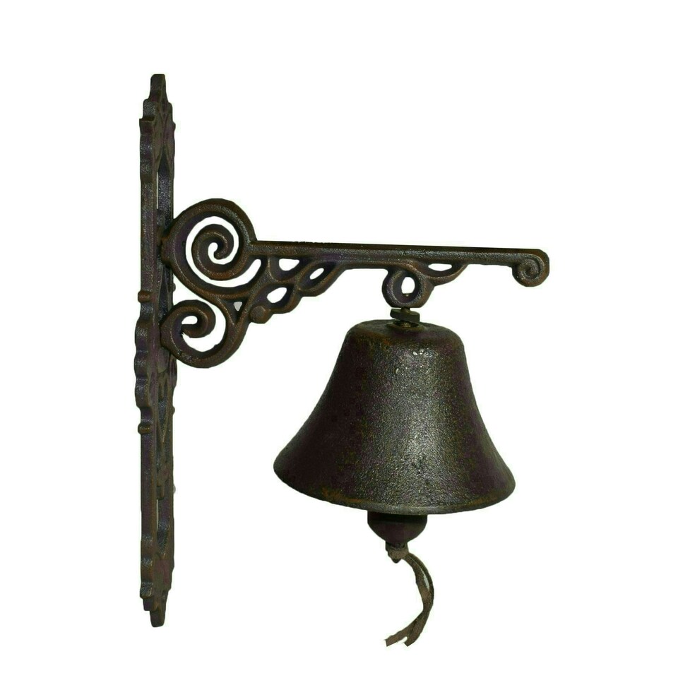 image 1 of Traction Steam Roller Engine Bell Gate Cast Iron Sign Plaque Door Wall House