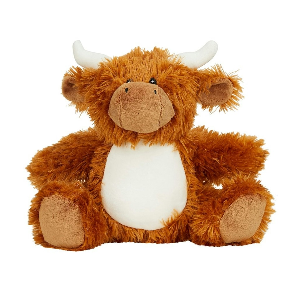 image 1 of Mumbles Highland Cow Teddy Bear - Brown - One Size