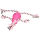 image 2 of Pink Small Dog Puppy Fleecy Man Rubber Play Toy Great For Teeth & Gums