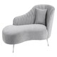 image 2 of Rene Grey Velvet Chaise Longue Grey