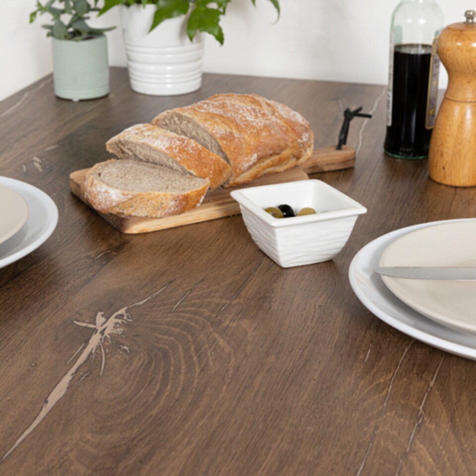 image 1 of Sticky Back Plastic Flagstaff Oak Wood Effect Kitchen Self-adhesive Vinyl Wrap for Cupboards, Doors and Worktops 90cm x 5m - d-c-fix