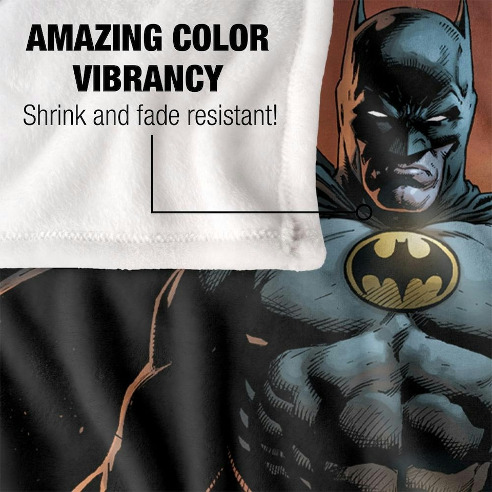 image 1 of Batman Fabok Comic Cover Blanket - Multicoloured - One Size