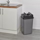 image 2 of 10L Plastic Waste Recycling Bin With Butterfly Lid | Grey | 1
