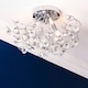 image 2 of BHS Lila 3 Light Flush Ceiling Light, Chrome
