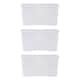 image 1 of Wham Crystal 3 x 110L Stackable Plastic Storage Boxes with Lids Clear Clear