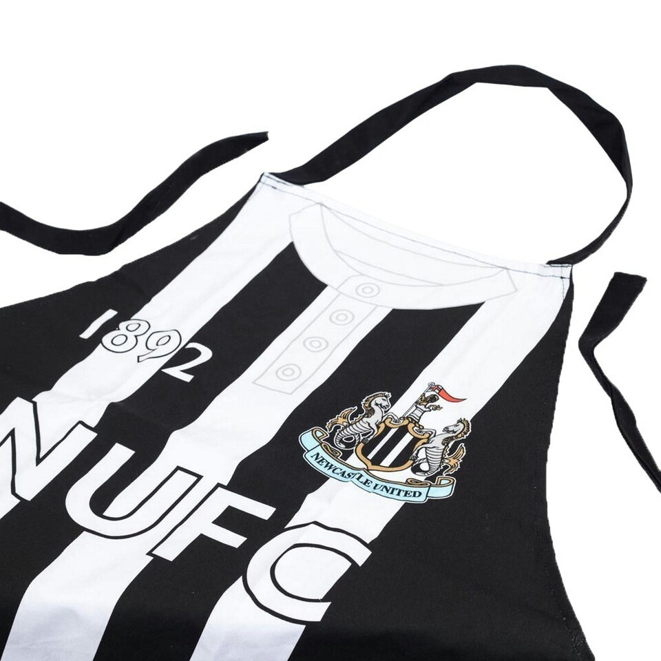 image 1 of Newcastle United FC Retro Kitchen Apron - Black/White - One Size