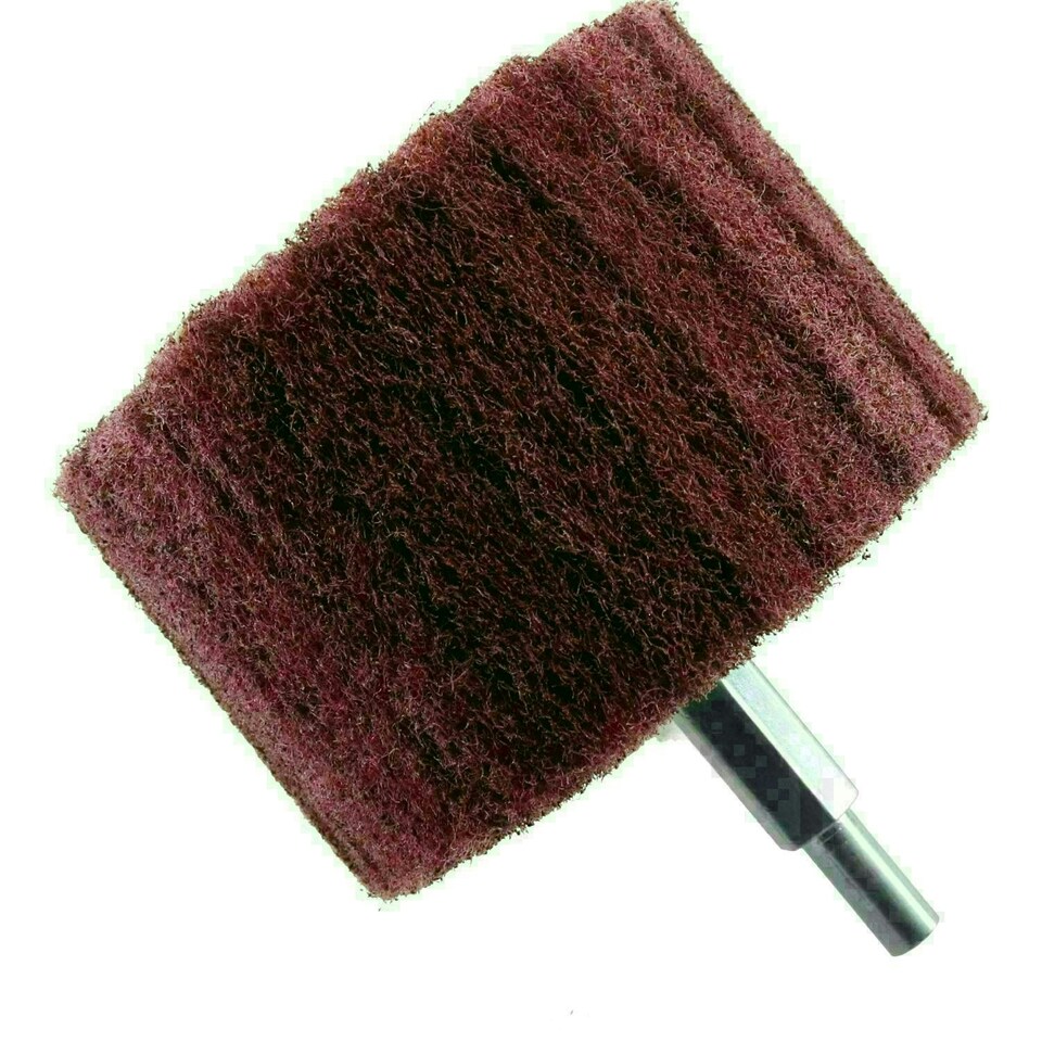 image 1 of Cylinder Shaped Sanding Polishing Cleaning Mop 75mm Width 240 Grit 6mm Shank 1pk