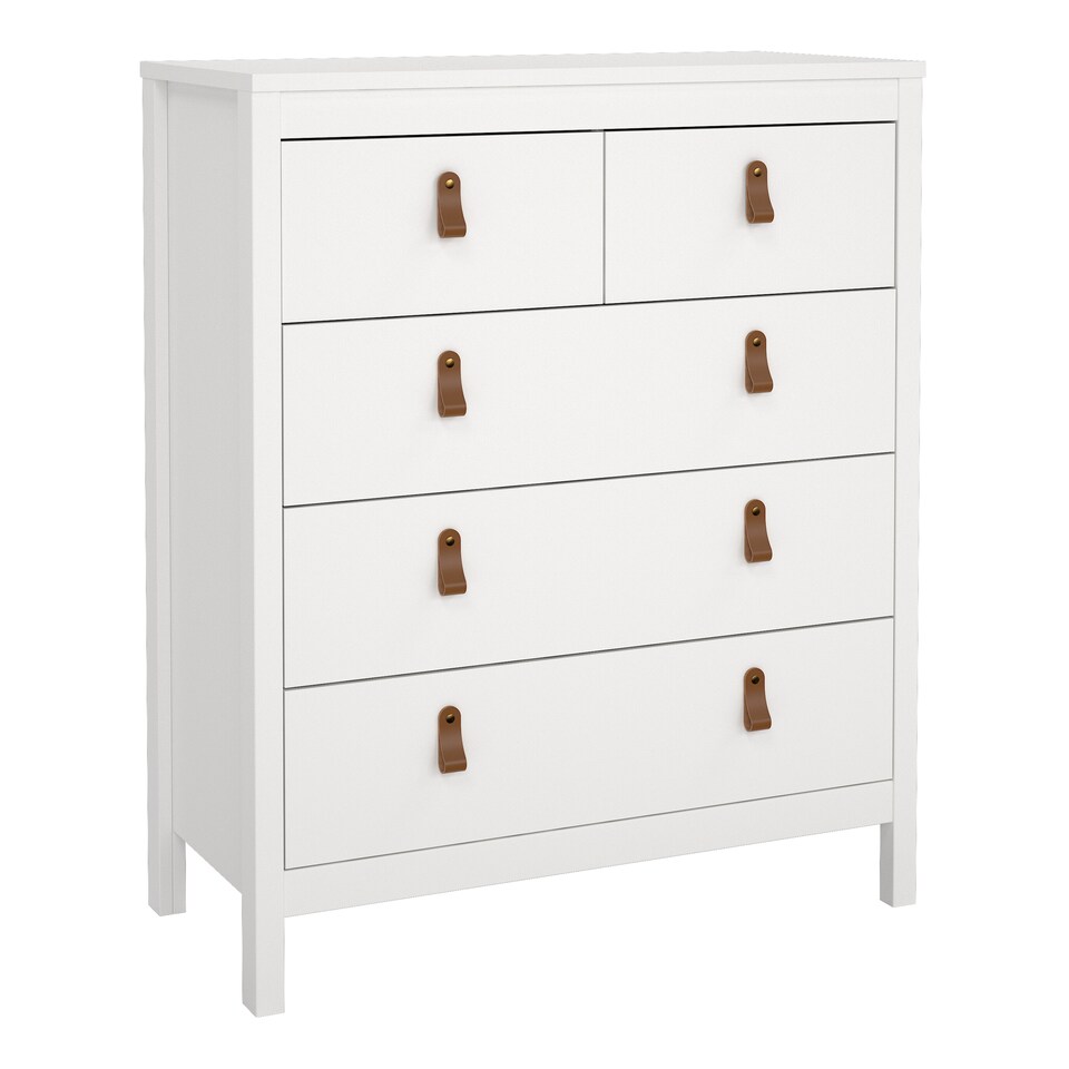 image 1 of Barcelona Chest 3+2 Drawers in White