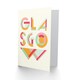image 2 of Glasgow Travel Colourful Modern Typography Art Card