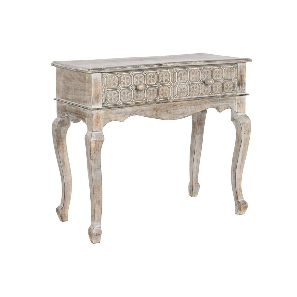 image 1 of Hall Table with 2 Drawers DKD Home Decor White Brown 91 x 42 x 81 cm N/A