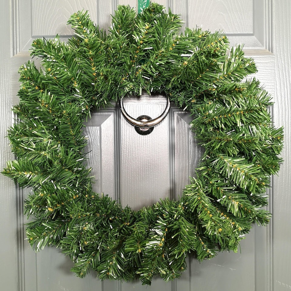 image 1 of 50cm Diameter Plain Green Artificial Imperial Pine Christmas Wreath Decoration