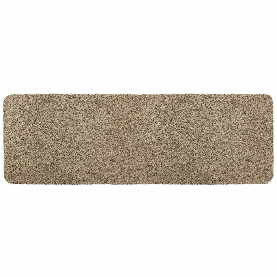 image 1 of JVL Tanami Machine Washable Doormat and Runner Set, Beige