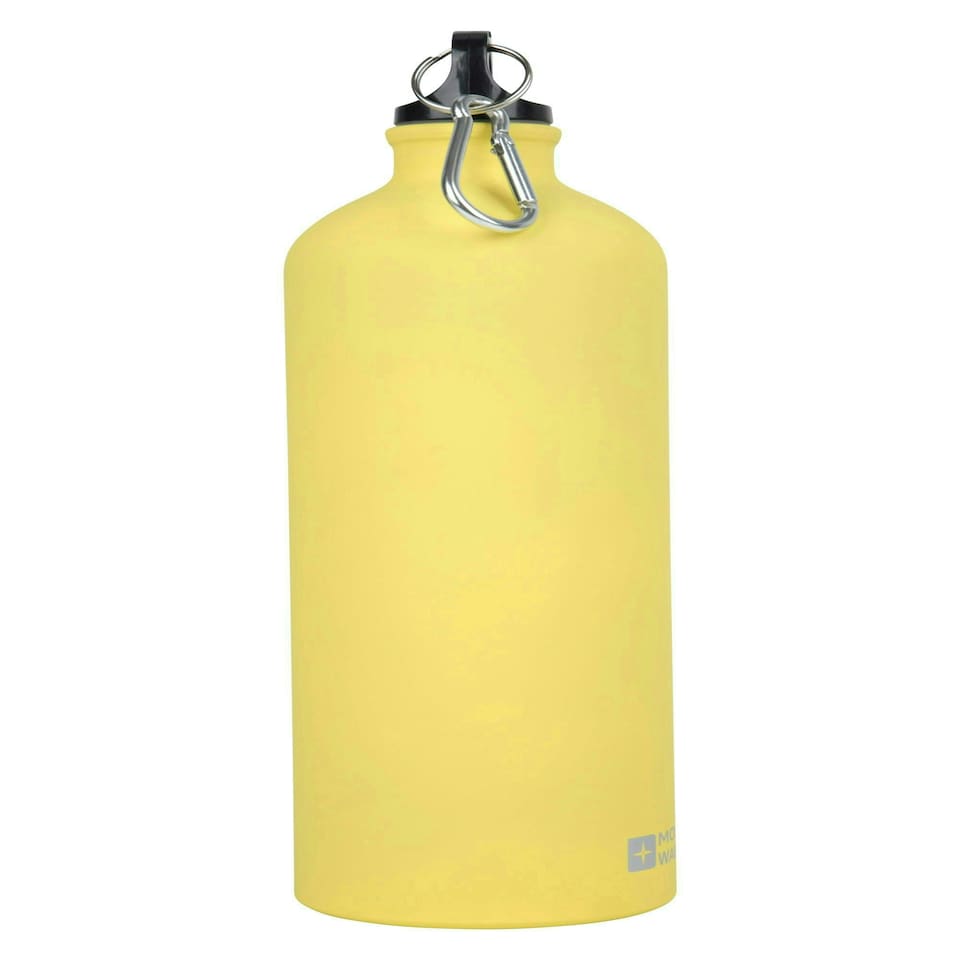 image 1 of Mountain Warehouse Drinking Water Bottle Matt Aluminium Fitness Camping Flask Yellow
