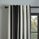 image 2 of OHS Stripe Print Thermal Blackout Eyelet Curtains, 90x90" - Black/White