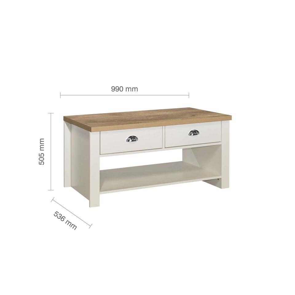 image 1 of Highgate 2 Drawer Coffee Table