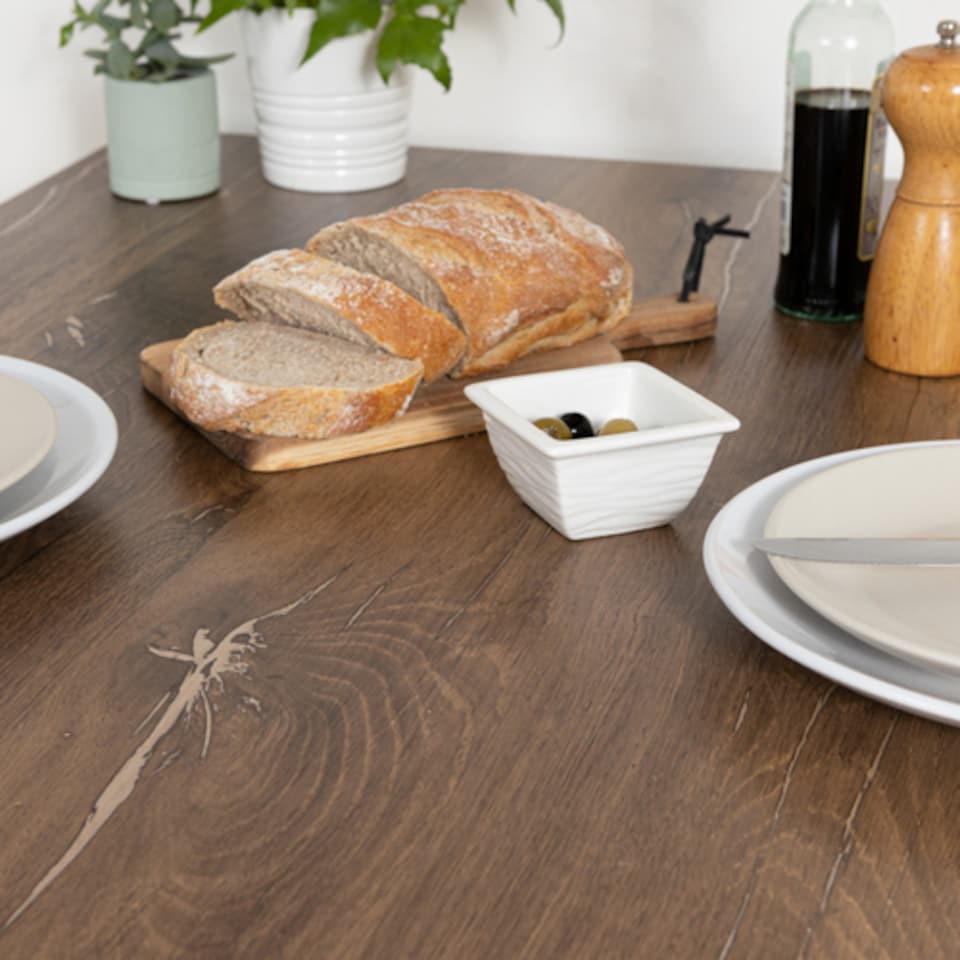 image 1 of Sticky Back Plastic Flagstaff Oak Wood Effect Kitchen Self-adhesive Vinyl Wrap for Cupboards, Doors and Worktops 67.5cm x 1m - d-c-fix