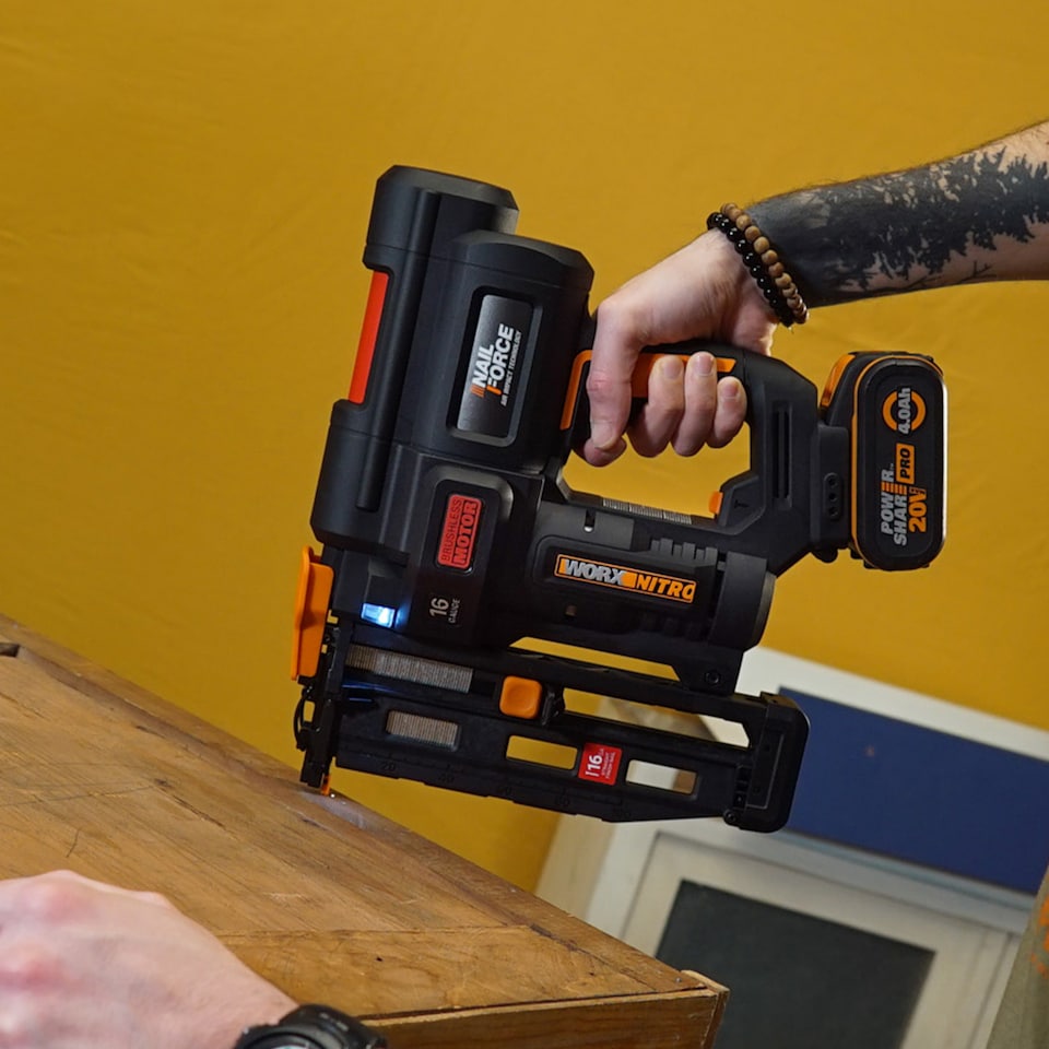 image 1 of WORX 20V Cordless 16 Gauge Finish Nailer (BARE TOOL) WX841.9