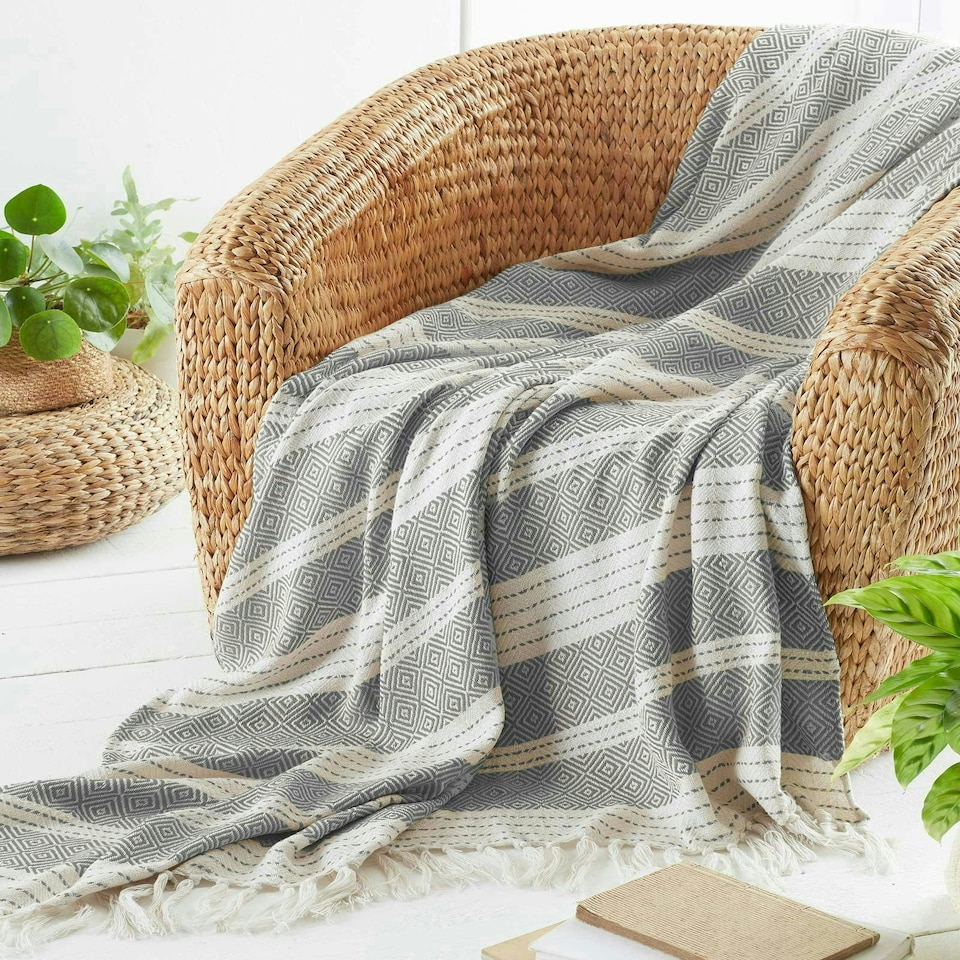 image 1 of Throw Diamond Grey Pet Throw 120x150cm
