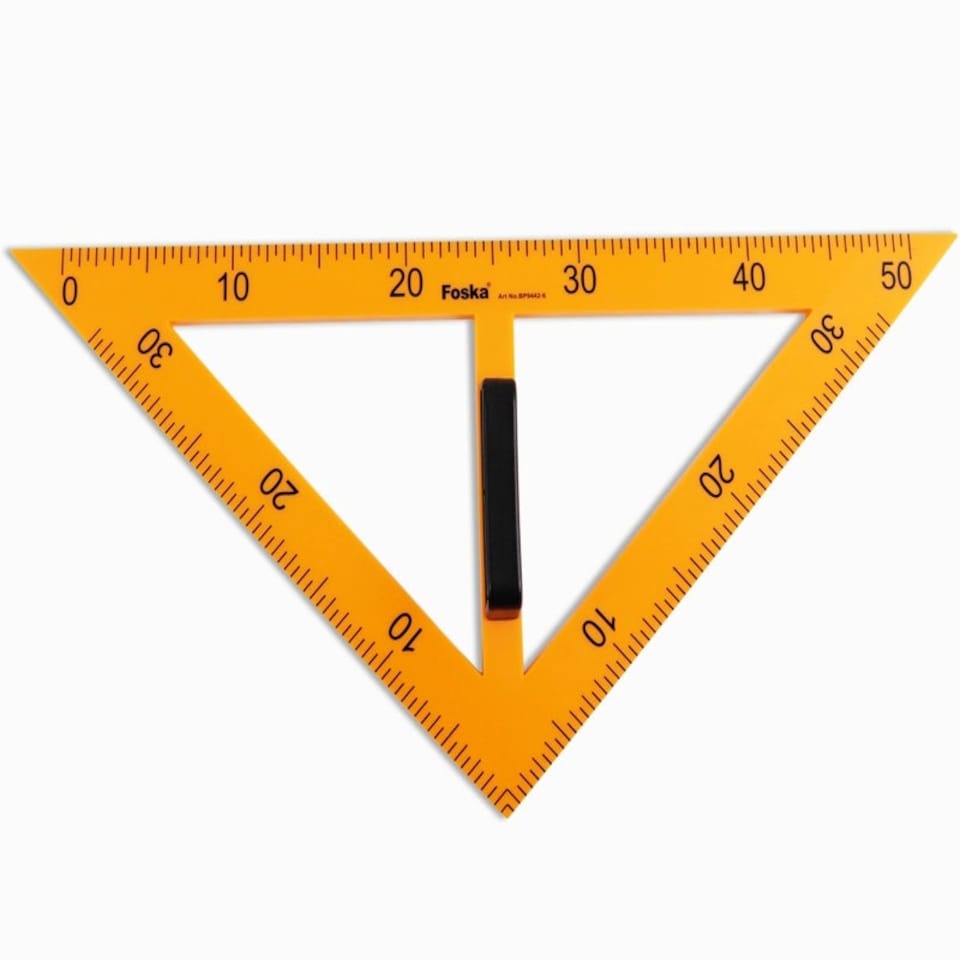 image 1 of 40cm Plastic School Teaching Triangle Rulers with Removable Handle