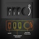 image 9 of HOMCOM Fireplace Electric Heater Stove w/ Thermostat Control Black Freestanding