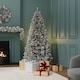 image 3 of Luxury 7ft Pre-Lit Faux Hinged Snowy Christmas Tree
