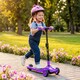 image 2 of AIYAPLAY Electric Scooter for Age 6-10, 3 Wheel Foldable Kids Scooter | Purple