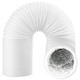 image 1 of SPARES2GO Vent Hose for Zanussi Tumble Dryer PVC Aluminium Foil Insulated Duct Outlet Pipe (4" x 2.5m)