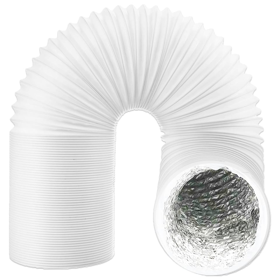 image 1 of SPARES2GO Vent Hose for Zanussi Tumble Dryer PVC Aluminium Foil Insulated Duct Outlet Pipe (4" x 2.5m)