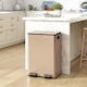 image 2 of HOMCOM Dual Kitchen Bin, 2 x 28L Stainless Steel Double Rubbish Bin with Soft Close Lid, Removable Inner Buckets, Fingerprint-Proof for Recycling and Waste, Gold Tone | Gold | 28L
