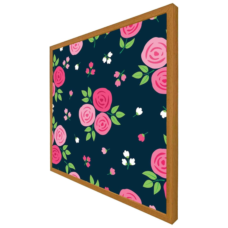 image 1 of Rose bud pattern (Picutre Frame) Black | XL