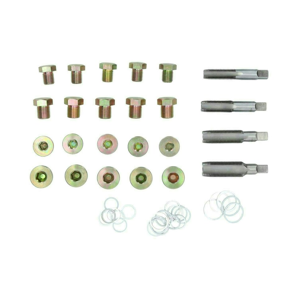image 1 of Oil drain sump plug differential gear box damaged thread repair kit 64pcs AT547