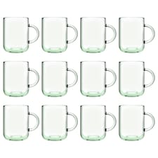 Pasabahce Aware Iconic Recycled Glass Mugs - 330ml - Green - Pack of 12