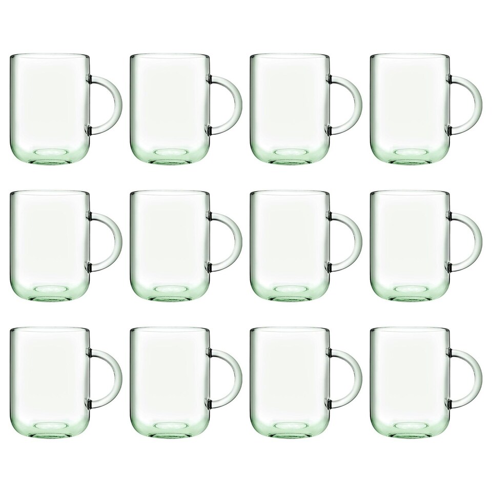 image 1 of Pasabahce Aware Iconic Recycled Glass Mugs - 330ml - Green - Pack of 12