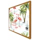 image 4 of Flamingo & palm trees (Picture Frame) Black | S
