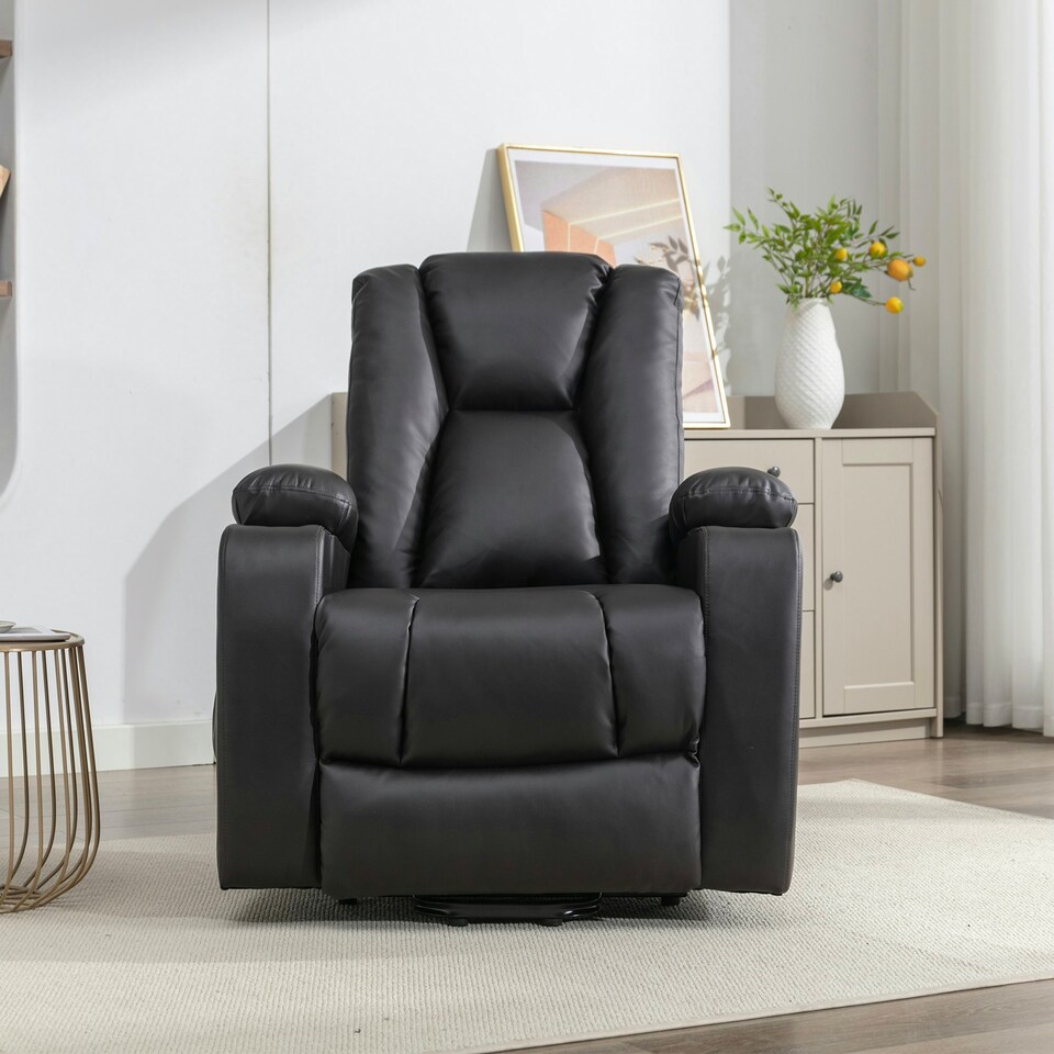 image 1 of Hartville Electric Lift Assist Riser Recliner with Massage and Heat - Brown