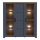 image 5 of Bohol Large Display Cabinet inc. 4x LED Lights in Riviera Oak/Navy
