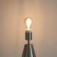 image 1 of ValueLights Jax Silver Metal Touch Dimmer Table Lamp with Black Drum Shade
