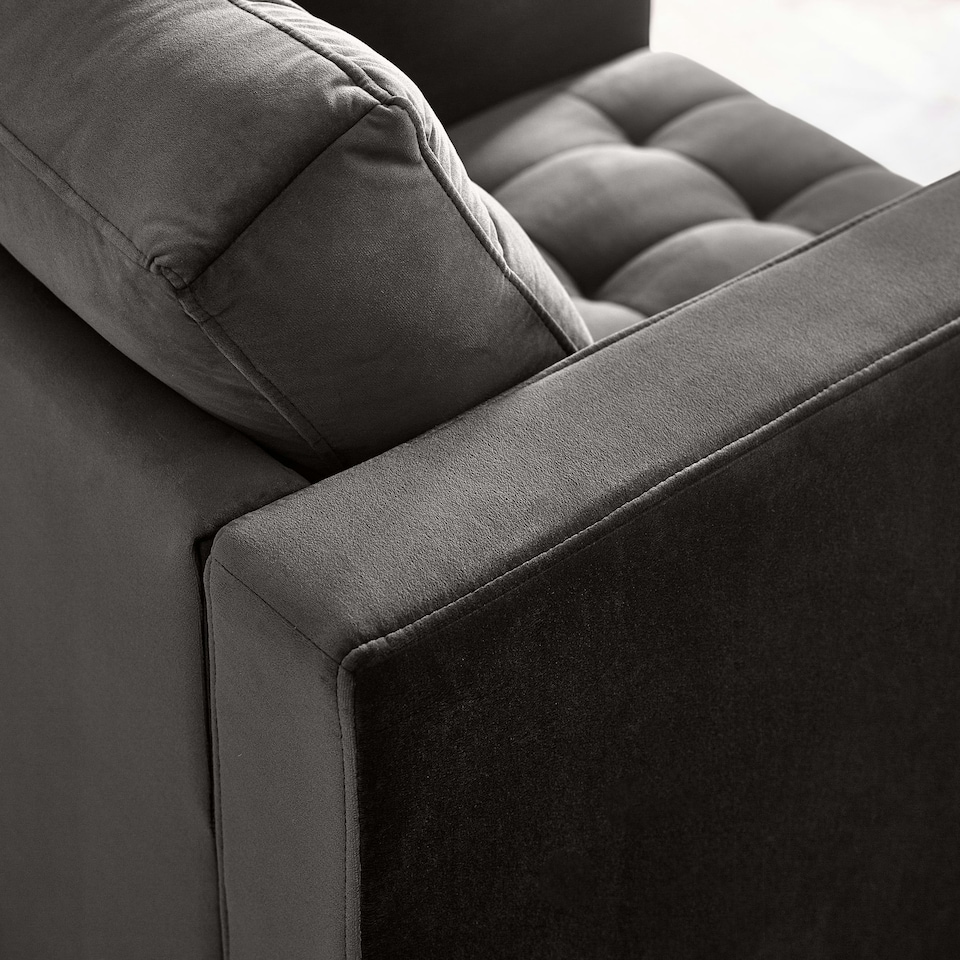 image 1 of Furniturebox Jolene Dark Grey Velvet Armchair