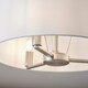 image 5 of Daley 3 Light Multi Arm Ceiling Pendant Matt Nickel, Vintage White Silk Effect, E14