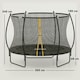 image 7 of SPORTNOW 10ft Trampoline with Enclosure Net and Spring Cover, Black