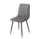 image 4 of Aspen White 80cm Square Dining Table with 4 Upholstered Cord Fabric Diamond Stitch Chairs - Stylish Compact Dining Set | Grey | Grey | 1