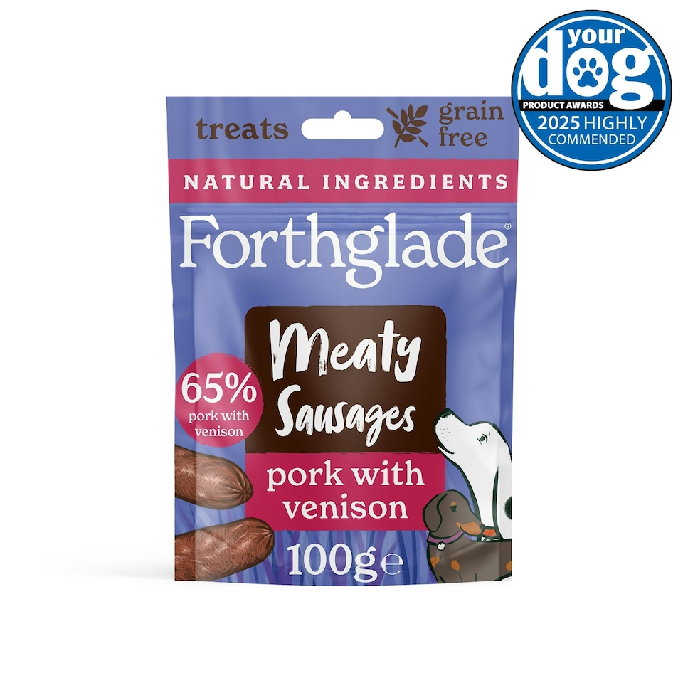 image 1 of Meaty Sausages Pork & Venison Dog Treats (4x100g)