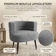 image 3 of Alivio Sherpa Sofa Chair for Living Room & Bedroom (Grey)