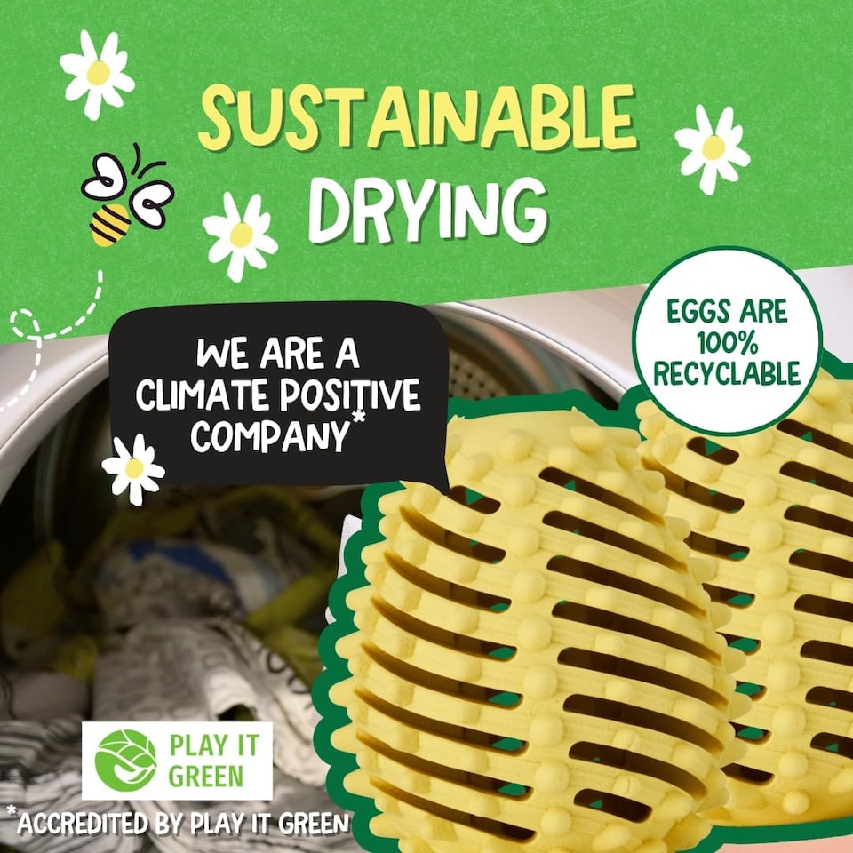 image 1 of Ecoegg Dryer Egg | Reduces Drying Time | Tumble Dryer Balls replacement | Softens Clothes | Hypoallergenic | Fragrance Free | 2 Eggs