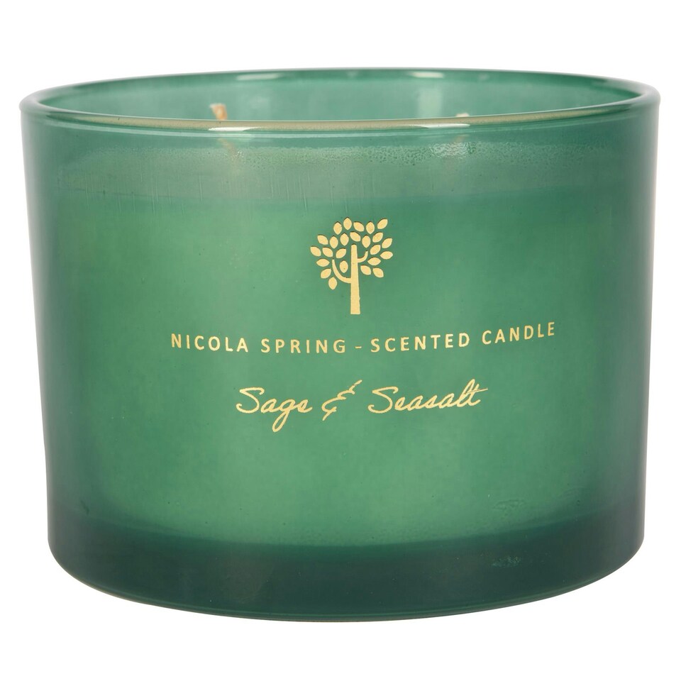 image 1 of Nicola Spring Soy Wax Scented Candle - 350g - Sage & Seasalt
