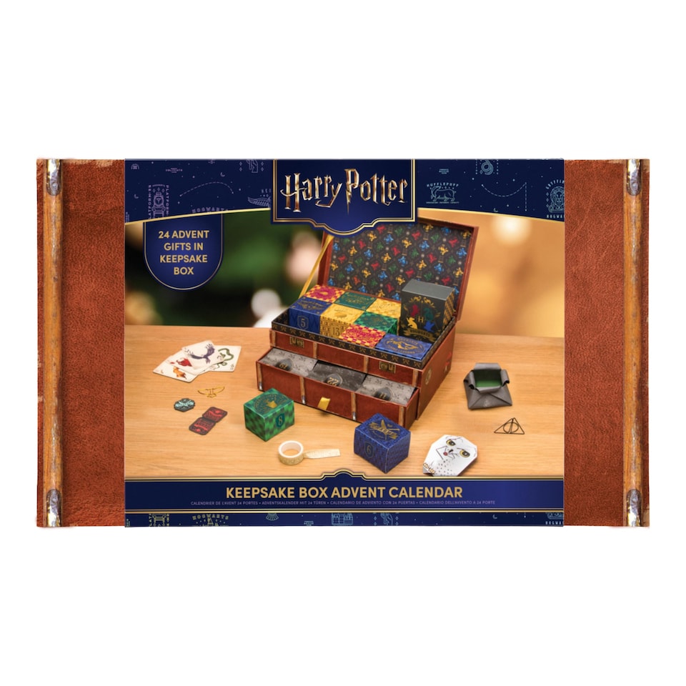 image 1 of Harry Potter Keepsake Christmas Box, 24 Day Countdown with Gifts & Stationery Surprises, Official Holiday Gift, Paladone