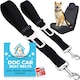 image 1 of SOL 2pk Dog Car Seat Belts, 70cm Adjustable Seatbelt Harness Strap for Dogs | Black | M