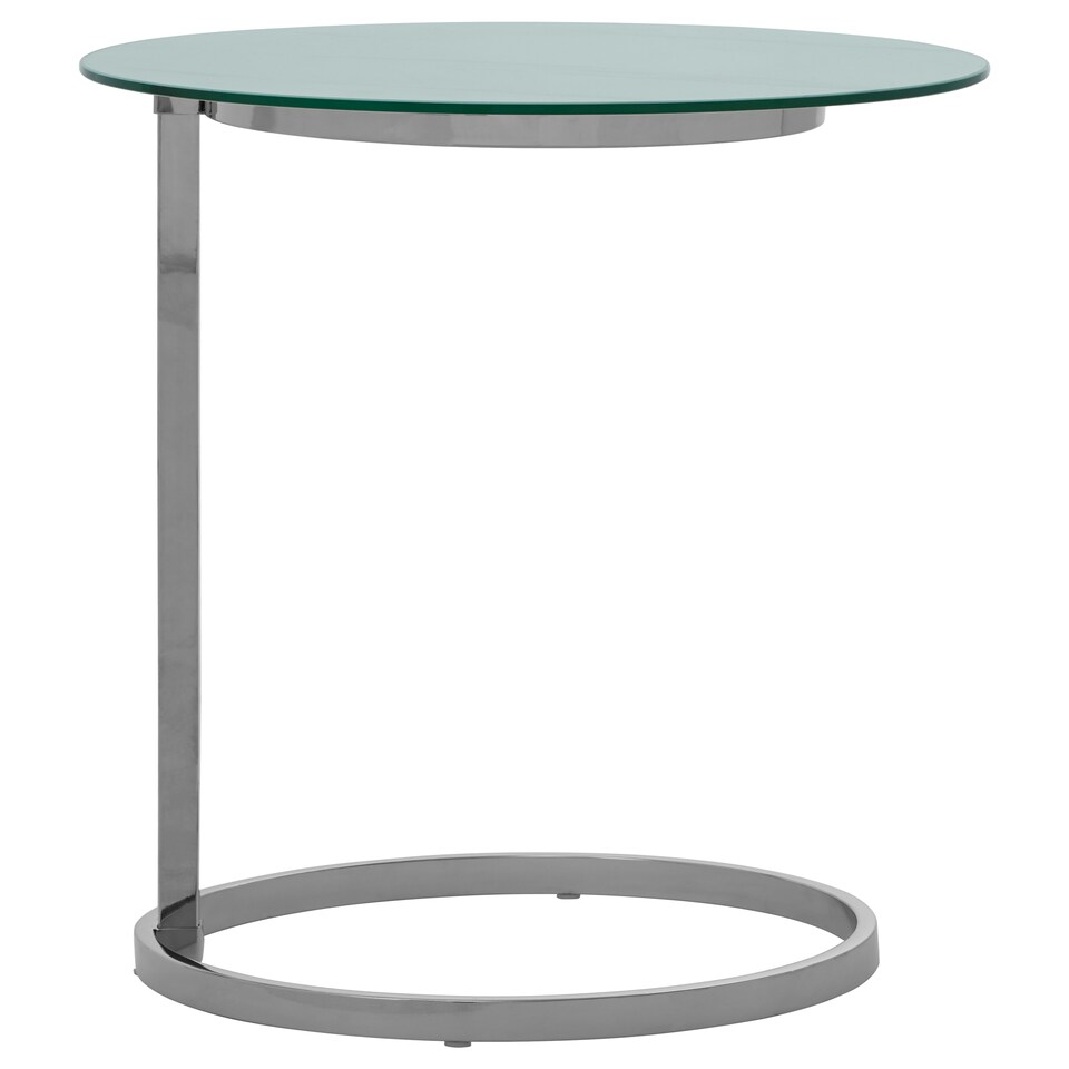 image 1 of Interiors by Premier End Table With White Marble Effect Top Silver