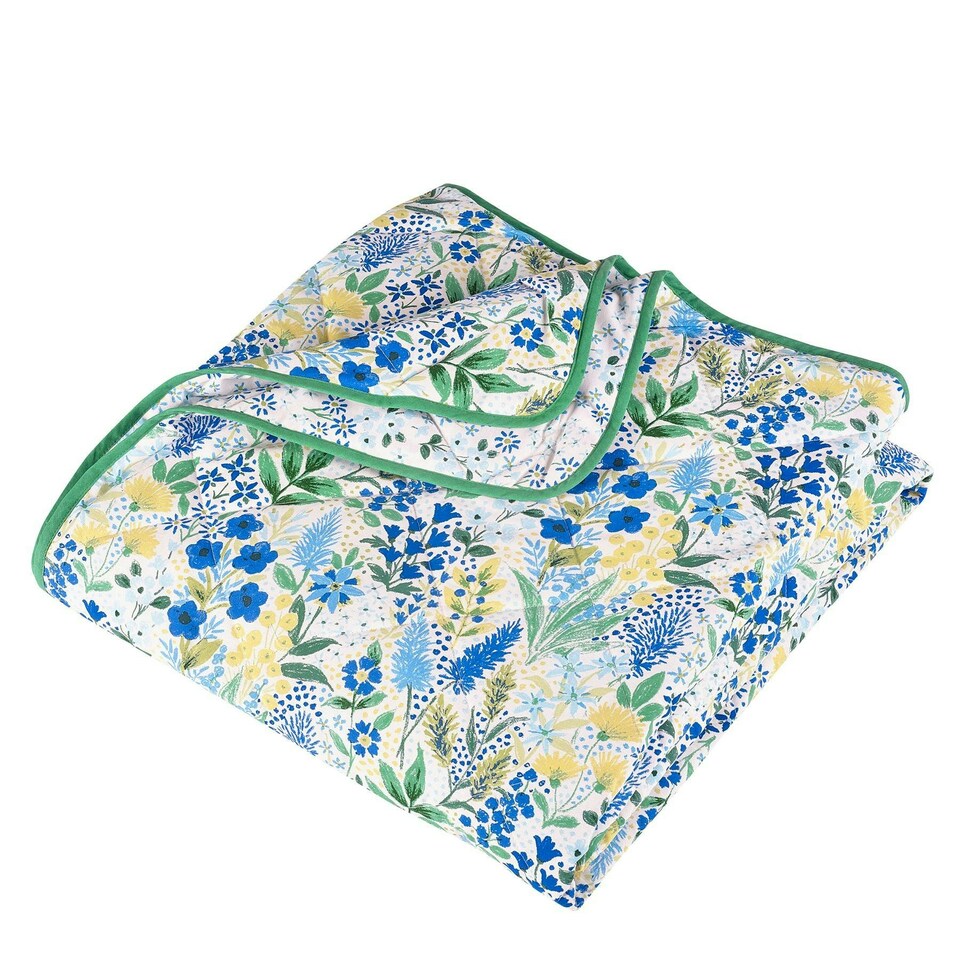 image 1 of Catherine Lansfield Tilly Floral Blue Bedspread