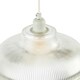 image 3 of Classic American Diner Clear Ribbed Glass Ceiling Pendant Light Shade Clear